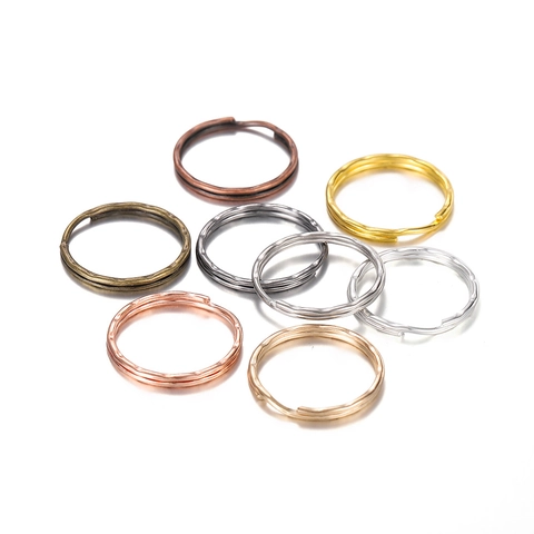 DIY Schmuckherstellung Zubehör Legierung Metall 25mm Doppelring Schlüsselringe Für Schlüsselanhänger Verbinder Basteln Mehrfarbig