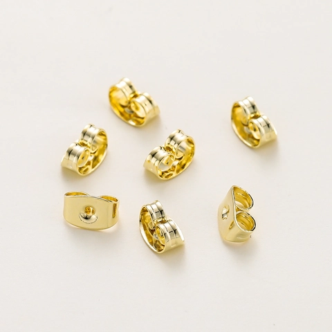 High Quality Real Gold Plated Copper Butterfly Earring Backs For DIY Jewelry Making Findings Earring Stoppers Replacement Backings Accessory