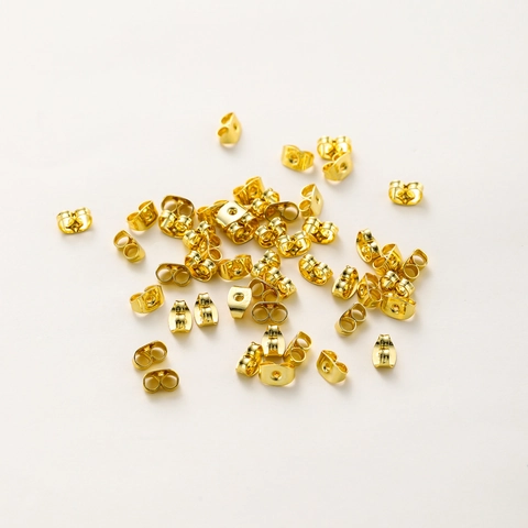 High Quality Real Gold Plated Copper Butterfly Earring Backs For DIY Jewelry Making Findings Earring Stoppers Replacement Backings Accessory