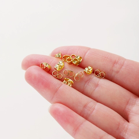 Copper Gold Plated Butterfly Earring Backs Stoppers DIY Earring Findings Jewelry Making Accessories Parts