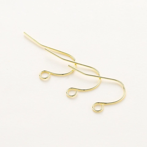DIY Copper Earring Hooks French Fish Hook Ear Wire With Loop Findings For Jewelry Making Minimalist Handmade Earring Accessories