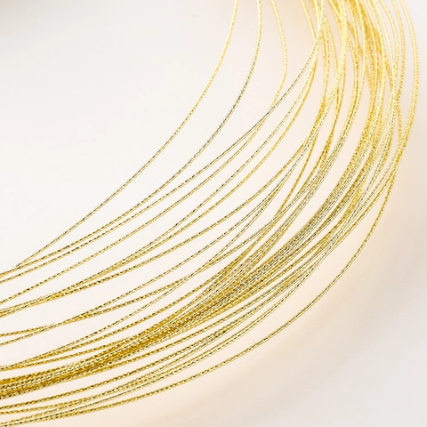 14K 18K Real Gold Plated Twisted Copper Wire For DIY Jewelry Making Accessories Bracelet Necklace Decorative Crafting Cord
