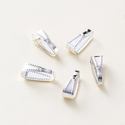 Copper Real Gold Plated Pinch Bails For Pendants DIY Jewelry Connector Finding Component For Necklace Bracelet Crafting