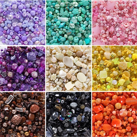Acryl Losse Kralen Gemengde Vormen Ster Hart Bloem Strik Kunstparels DIY Sieraden Maken Accessoire Voor Armband Ketting Telefoonketting