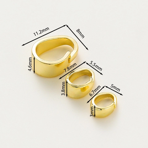Gold Plated Copper Pendant Bails Pinch Clip Clasp Jewelry Making DIY Necklace Teardrop Connector Accessories Findings