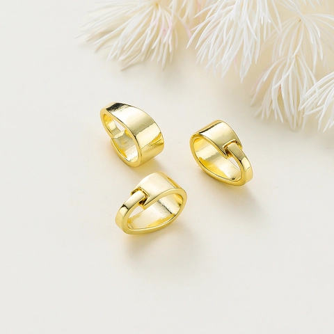 Gold Plated Copper Pendant Bails Pinch Clip Clasp Jewelry Making DIY Necklace Teardrop Connector Accessories Findings