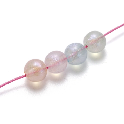 Iriserende Acryl Zeemeermin Ronde Losse Kralen Voor DIY Sieraden Maken Macaron Kleur Knutselkralen Voor Kinderen
