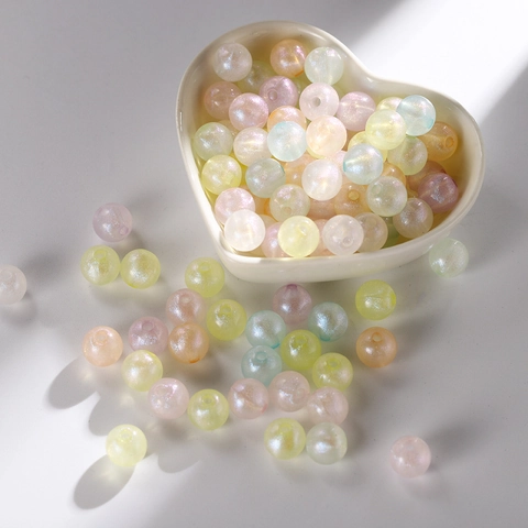 Iriserende Acryl Zeemeermin Ronde Losse Kralen Voor DIY Sieraden Maken Macaron Kleur Knutselkralen Voor Kinderen