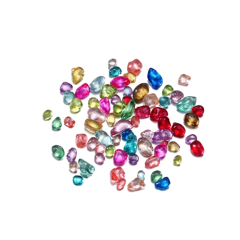Accessoires de Bijoux DIY Pierres Concassées en Verre Irrégulières Perles Polies Pour Aquarium Aménagement Paysager Résine Époxy Artisanat