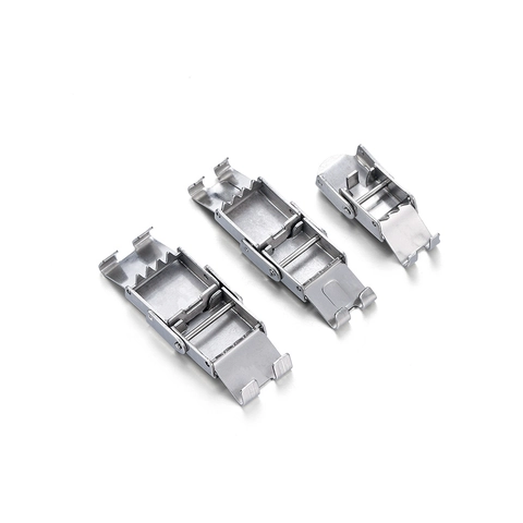 Stainless Steel Watch Folding Clasp Double Press Deployment Buckle For DIY Watch Strap Bracelet Connection Accessories Polished Silver Tone Watch Repair Parts