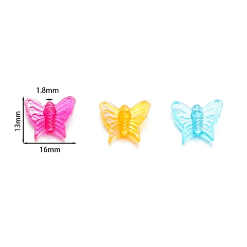 Perline in Acrilico a Farfalla Iridescente da 13mm per Catena Cellulare DIY Accessori Capelli Creazione Gioielli
