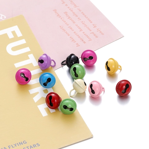 Kleine Bunte Metall Glöckchen Rund DIY Schlüsselanhänger Anhänger Weihnachtsglocke Dekoration Für Haustierhalsband Schmuckherstellung