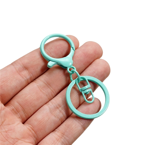 Colorful Lacquer Alloy Lobster Clasp Keychain Swivel Hooks Set For DIY Jewelry Making Crafts Key Ring Accessory