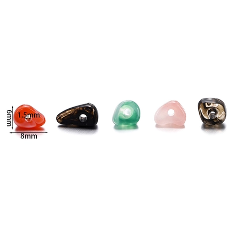 Colorful Perforated Glass Beads Irregular Imitation Jade Crushed Stone DIY Bracelet Necklace Jewelry Making Material Accessories