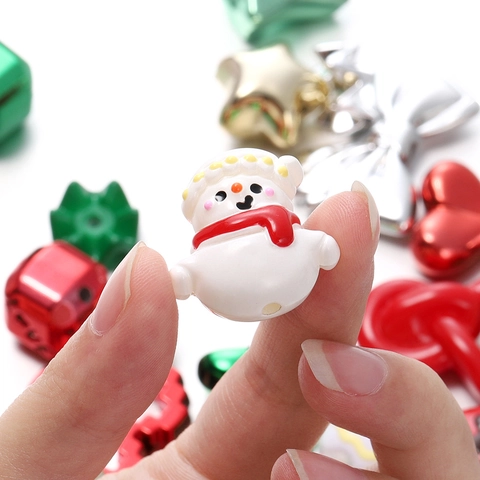 Christmas Acrylic Beads Snowman Christmas Tree Star Bow Pumpkin Shape For DIY Jewelry Making Bracelet Necklace Accessories