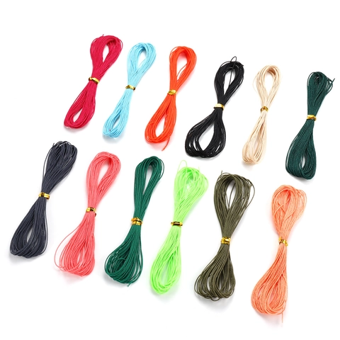 Braided Waxed Cord Thread For DIY Jewelry Making Hand-woven Necklaces Bracelets Faux Leather Cord Craft String Accessory