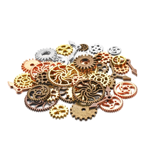 Gemengde Steampunk Tandwielen En Wijzers Legering Metalen Bedeltjes Voor DIY Resin Sieraden Maken Vintage Industriële Onderdelen