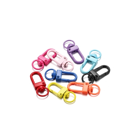 Lacquered Alloy Swivel Lobster Clasp Hook For Keychain Bag Accessories Jewelry Making Findings Colorful Spring Snap Hooks