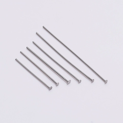 Spilli a Testa Piatta in Acciaio Inossidabile Accessori Fai da Te per Creazione Gioielli T-Pins Componenti per Orecchini Bracciali