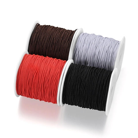 Elastic Core Cord Polyester Rubber String For Jewelry Making DIY Bracelet Necklace Beading Sewing Crafting Accessories Supplies