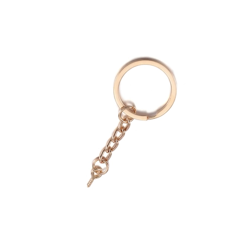 Metal Split Key Rings With Chain Lobster Clasp Eye Screw DIY Craft Jewelry Making Findings Keychain Accessories Hardware