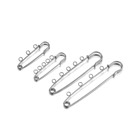 Alfileres de Seguridad de Metal Con Bucles Múltiples para Manualidades de Joyería DIY Borlas Amuletos Componentes para Mujeres Hombres