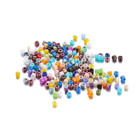 Colorful Plastic Seed Beads For DIY Jewelry Making Handmade Bracelet Necklace Cylindrical Loose Spacer Beads Craft Accessories