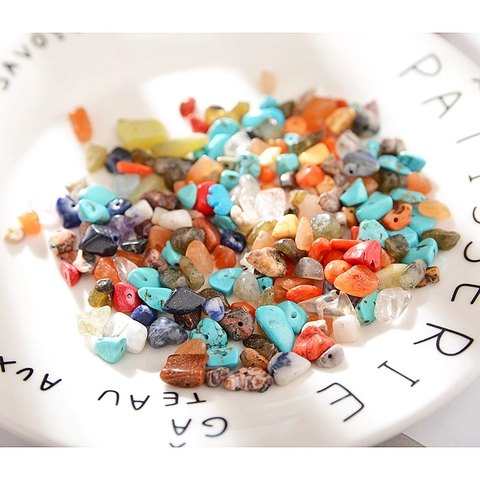 5-8mm Natural Stone Chip Beads 16 Inch Strand Irregular Gravel Quartz Agate Beads For DIY Jewelry Making Accessories