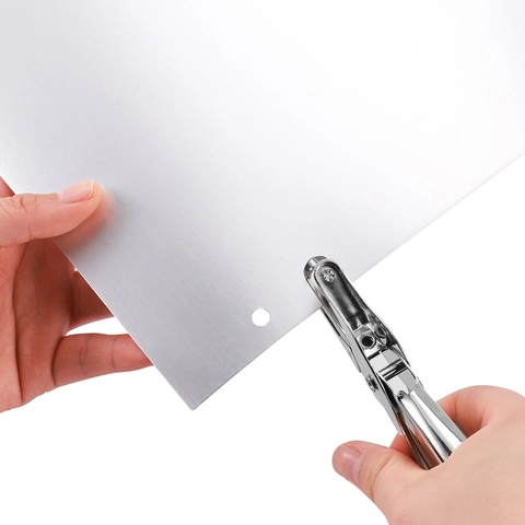 Manual Steel Single Hole Puncher Portable Handheld Paper Craft Punch For Office School Notebook DIY Leather Belt Tool