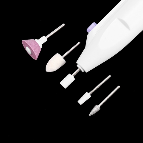 Professional Portable Electric Nail Drill Machine Kit Battery Operated Manicure Grinder Polisher With Bits For DIY Care