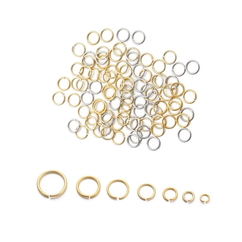 14K 18K Gold Plated Iron Jump Rings Open Connector Circles For DIY Jewelry Making Findings Necklace Bracelet Crafts Component
