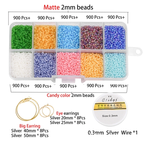 DIY Sieraden Maken Kit Glas Kralen Met Metalen Oorbel Hoops En Sieraden Draad Voor Handgemaakte Oorbel Armband Ketting Creatie