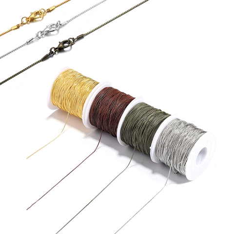 Iron Snake Chain Roll For DIY Necklace Jewelry Making Supplies Metal Snake Link Chain Materials Multi Colors