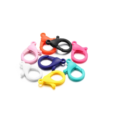Plastic Lobster Clasp Candy Color Lobster Claw Clasps DIY Jewelry Making Accessories Keyring Connector For Handmade Crafts