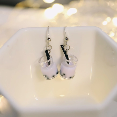 Miniatur Bubble Tea Glasflasche Anhänger Für DIY Schmuckherstellung Schlüsselanhänger Zubehör Boba Tea Simulation Essen Charms