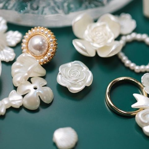 ABS Imitation Artificial Pearl Beads Rose Flower Bow Shell Heart Star Shape For DIY Jewelry Making Accessories Craft Supplies