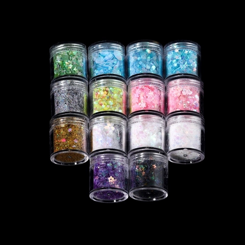 Holografische Gemengde Nagelkunst Glitter Pailletten Laser Irillerend Ster Maan Vlinder Hart Schelp Vormen DIY Hars Ambacht Decoratie