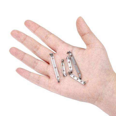 Basi per Spille in Acciaio Inossidabile Chiusura di Sicurezza Spille a Barra per Accessori per la Creazione di Gioielli DIY Varie Dimensioni