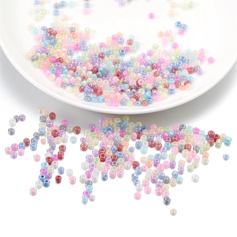 Cuentas De Semillas De Vidrio Color Macarrón Cuentas Espaciadoras Sueltas Para Hacer Joyas De Bricolaje Pulsera Collar Artesanía
