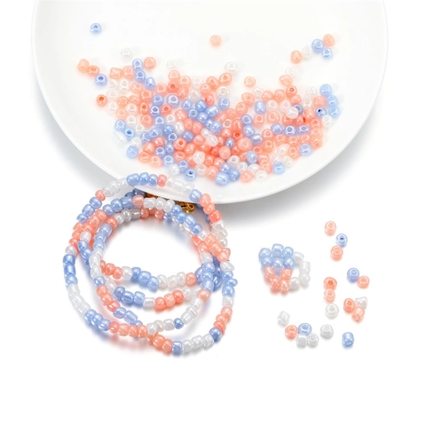 Perles de Rocaille en Verre Couleur Macaron Nacrées Perles en Vrac pour la Fabrication de Bijoux DIY Collier Bracelet Accessoires de Matériel de Bricolage