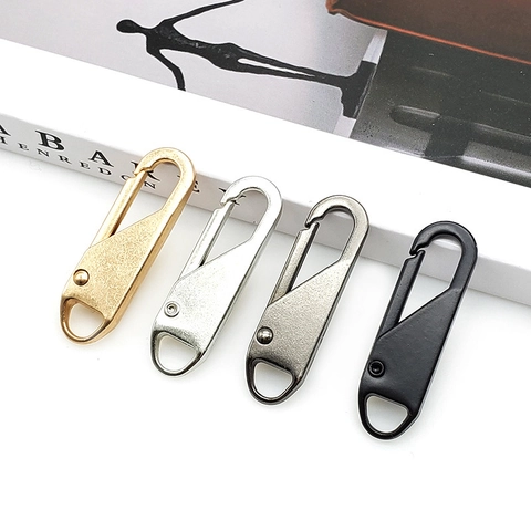 Tirador de Cremallera de Metal Desmontable Hebilla de Resorte de Aleación para Reparación de Mochila Equipaje Ropa Bricolaje