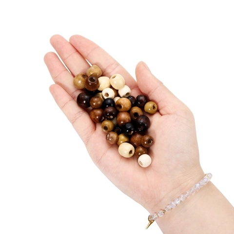 Natuurlijke Esdoorn Houten Kralen Ronde Losse Kralen Voor Sieraden Maken DIY Armbanden Kettingen Meerdere Maten Kleuren Craft Accessoires