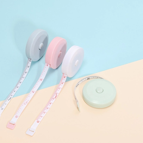 Draagbaar Automatisch Telescopisch Meetlint Macaron Ronde Zachte Lichaamsliniaal Voor Naaien Kleermaker Fitness Meting Thuis Tool