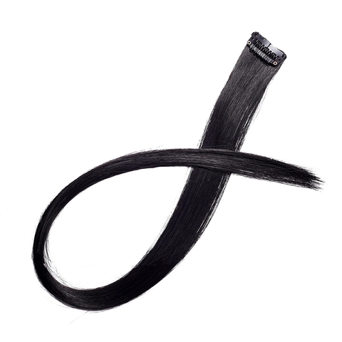 Extension di Capelli Colorate a Clip in Fibra Sintetica per Donna Lunghe Lisce con Riflessi Invisibili Senza Cuciture
