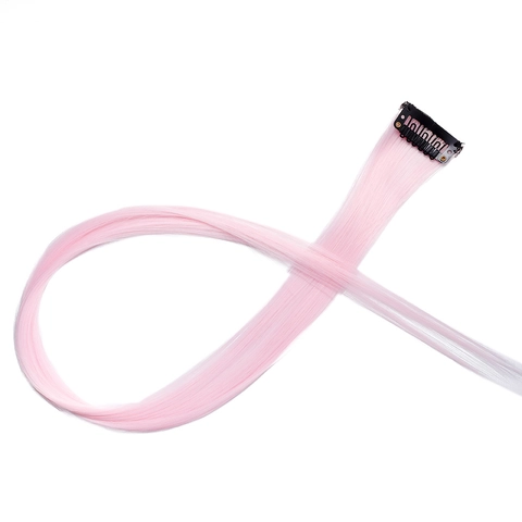 Extension di Capelli Colorate a Clip in Fibra Sintetica per Donna Lunghe Lisce con Riflessi Invisibili Senza Cuciture