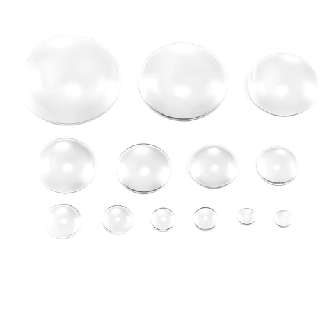Clear Round Glass Cabochons Flat Back Transparent Domes For Photo Pendant Jewelry Making DIY Handicraft Accessory Crafts