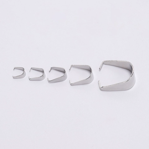 Stainless Steel Pinch Bails Pendant Connectors For DIY Necklace Jewelry Making Findings Gold Silver Metal Pinch Bails Clips