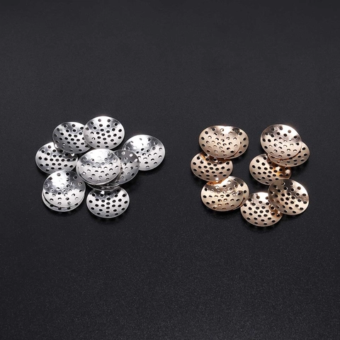 Plateau de Base de Broche à Disque Perforé en Métal Rond Pour la Fabrication de Bijoux DIY Or Argent Accessoires