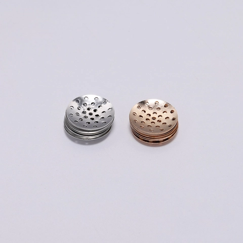 Plateau de Base de Broche à Disque Perforé en Métal Rond Pour la Fabrication de Bijoux DIY Or Argent Accessoires