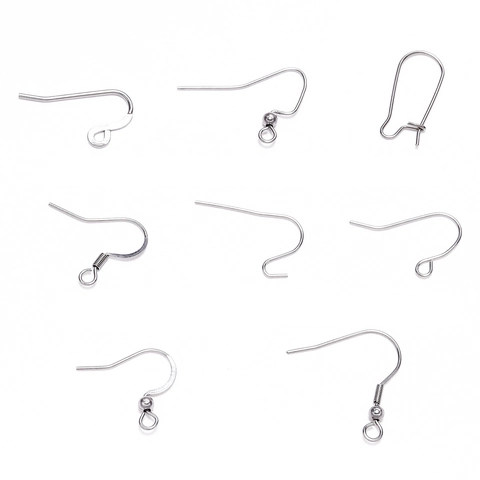 Ganchos para Pendientes de Acero Inoxidable Accesorios para Fabricación de Joyería DIY Ganchos de Pez Franceses Alambres para Joyería Hecha a Mano